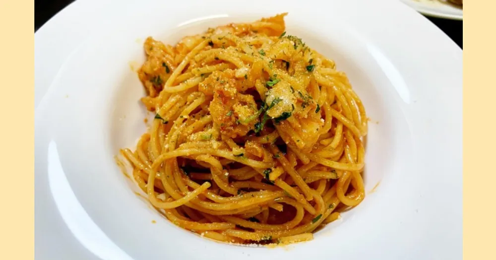 海老のトマトクリームパスタ