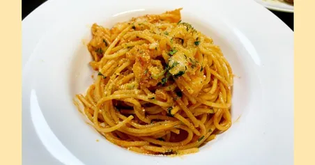 海老のトマトクリームパスタ