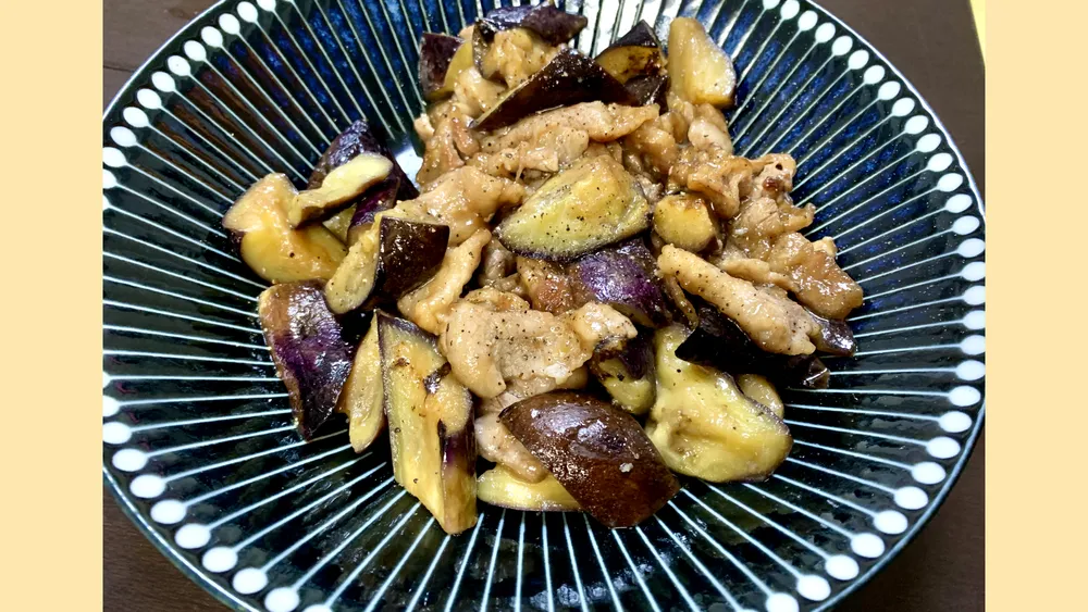 ナスと豚バラのポン酢焼き