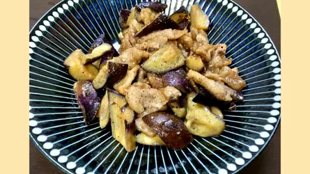 ナスと豚バラのポン酢焼き
