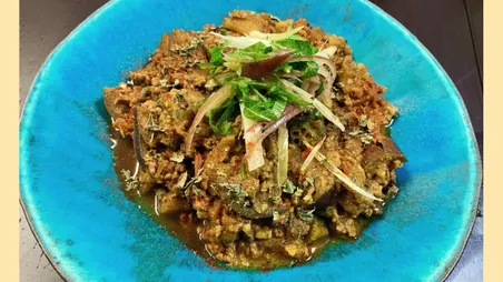 茄子とオクラの和風キーマカレー