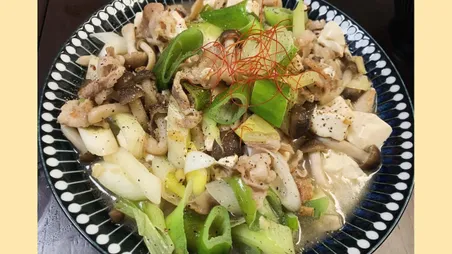 豚バラネギ豆腐