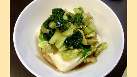 野沢菜とオリーブ奴っこ