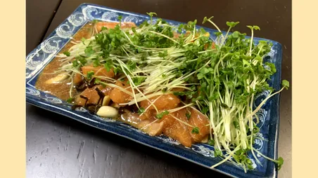 生サーモンのからし醤油漬け