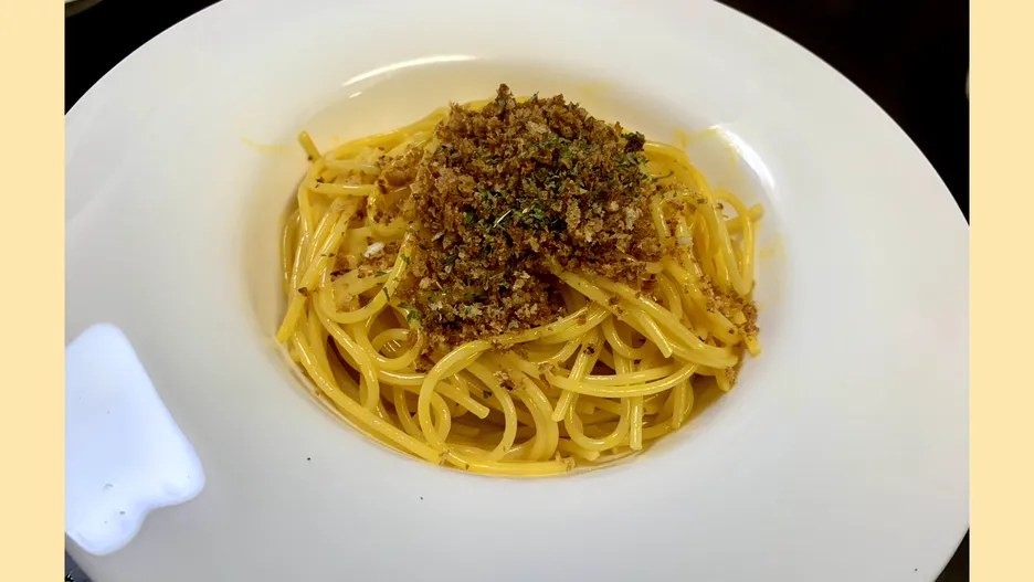 ザクザクうにバターパスタ