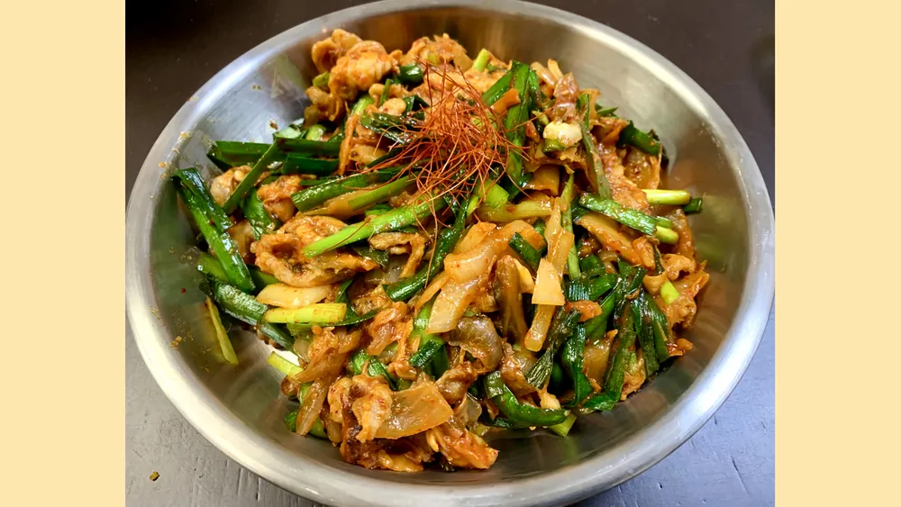 豚バラニラキムチ焼き