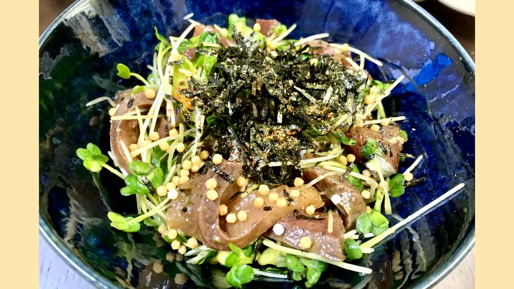 アボカドとはまちの漬け和え
