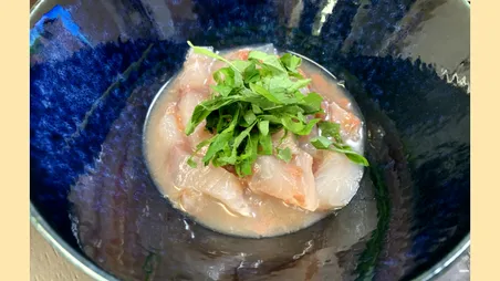 紀州いさぎ（イサキ）の梅肉白だし漬け