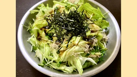 とろろ昆布とレタスの和風チョレギサラダ
