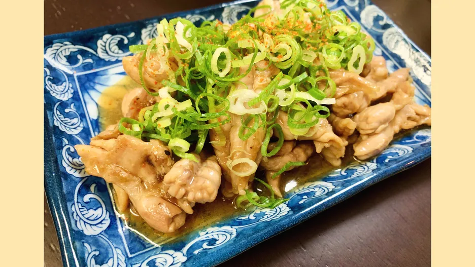 鶏せせりの柚子ぽん炒め