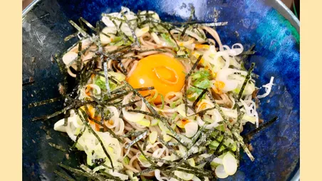 油そば風のラー油蕎麦