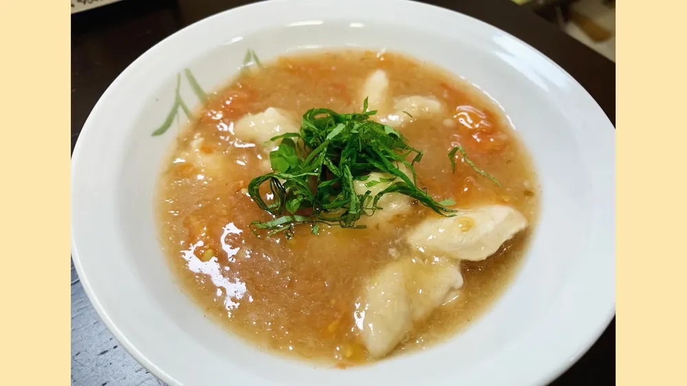 鶏むね肉のトマトみぞれ煮