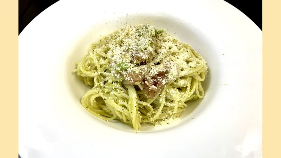 アボカドと生ハムの冷製パスタ