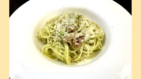 アボカドと生ハムの冷製パスタ