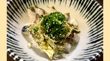しめ鯖のサッパリ薬味丼