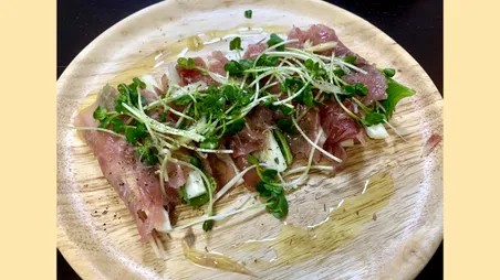 さけるチーズの大葉生ハム巻き