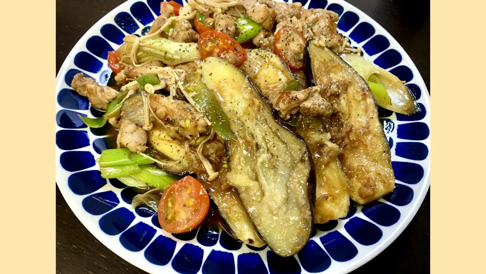 野菜たっぷり豚のバルサミコ酢ソテー