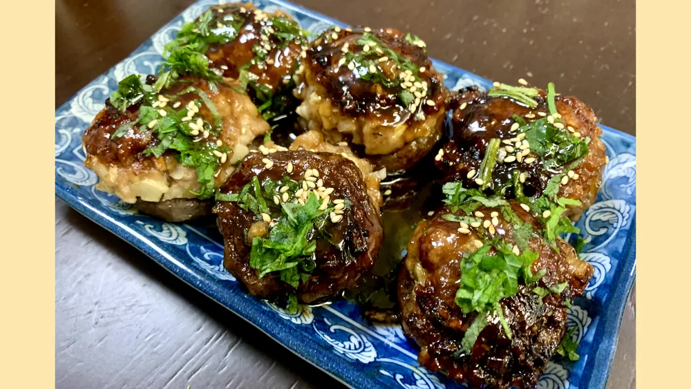 椎茸の肉詰め