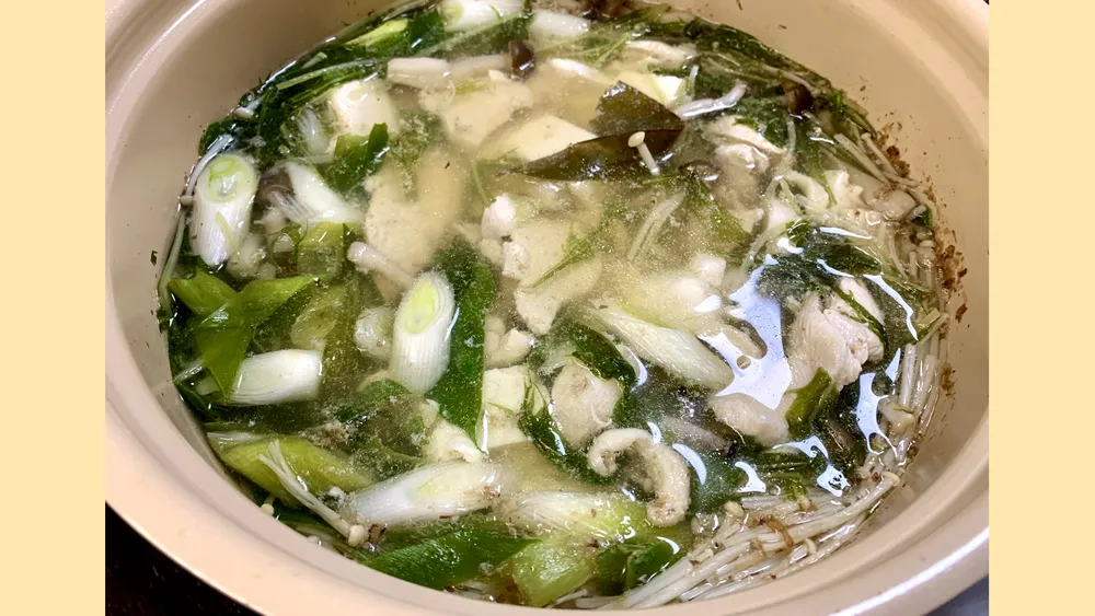 鶏むね肉のさっぱりダシ鍋