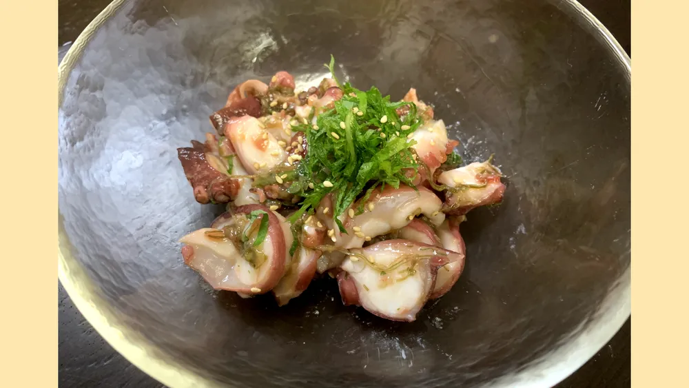 タコと昆布の梅肉和え