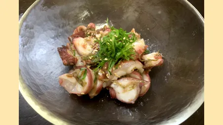 タコと昆布の梅肉和え