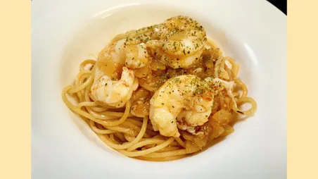 海老のオイルパスタ