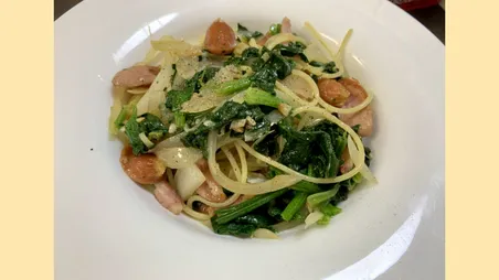 ほうれん草のオイルパスタ