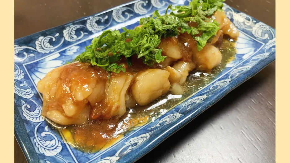 ホタテの梅肉ポン酢漬け