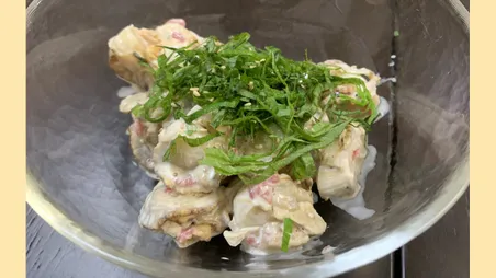 ベビーホタテの梅マヨ和え