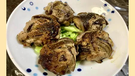 ナスとひき肉のハンバーグ