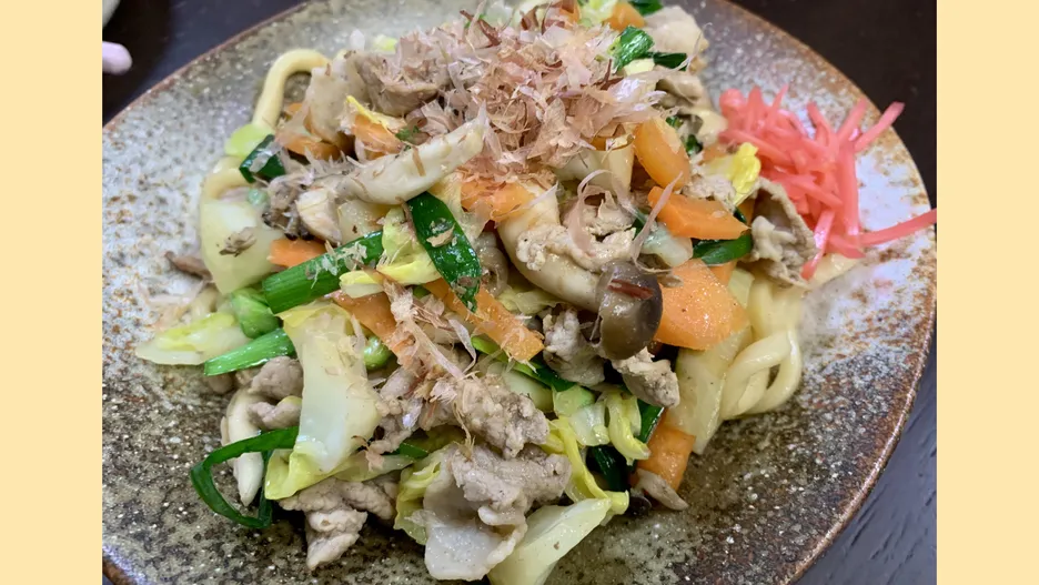 出汁感たっぷりの焼きうどん