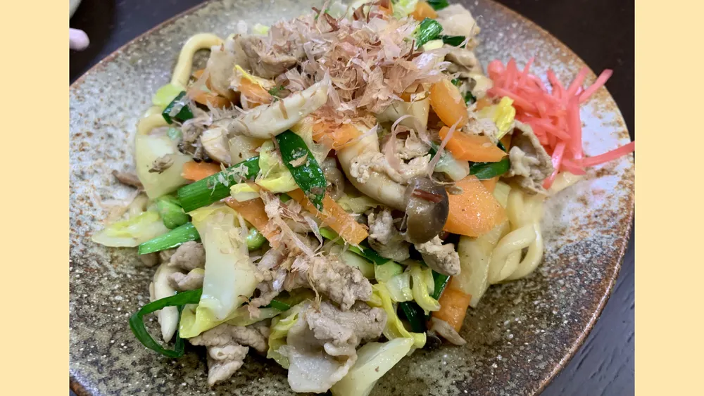 出汁感たっぷりの焼きうどん