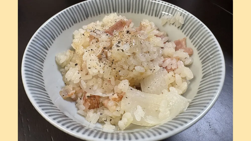 新玉ねぎの炊き込みご飯