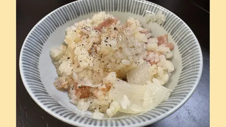 新玉ねぎの炊き込みご飯