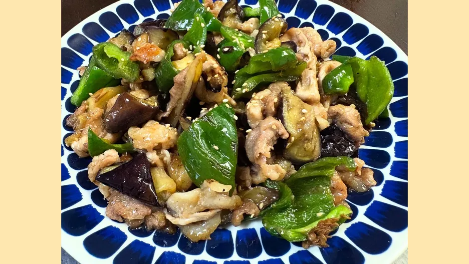 茄子とピーマンの味噌炒め