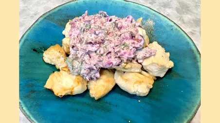 鶏むねのしば漬けタルタル和え
