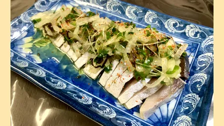 シメサバの和風カルパッチョ