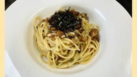 なめこの和風パスタ