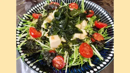 水菜のシャキシャキサラダ